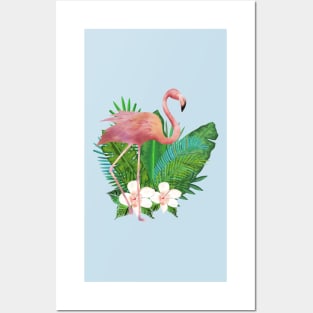 Pink Flamingo Island Vibes Posters and Art